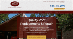 Desktop Screenshot of aldenroofing.com