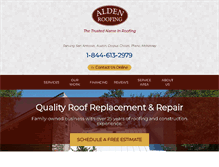 Tablet Screenshot of aldenroofing.com